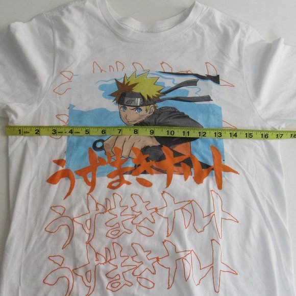 Men's Naruto White Short Sleeve Graphic Uzumaki T-Shirt Size S - Picture 5 of 6